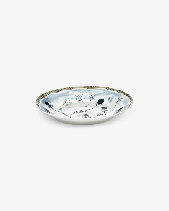 Набор из 2-х глубоких тарелок Deep Plate L Mirtillo Tea Midnight Flowers by Marni, Serax