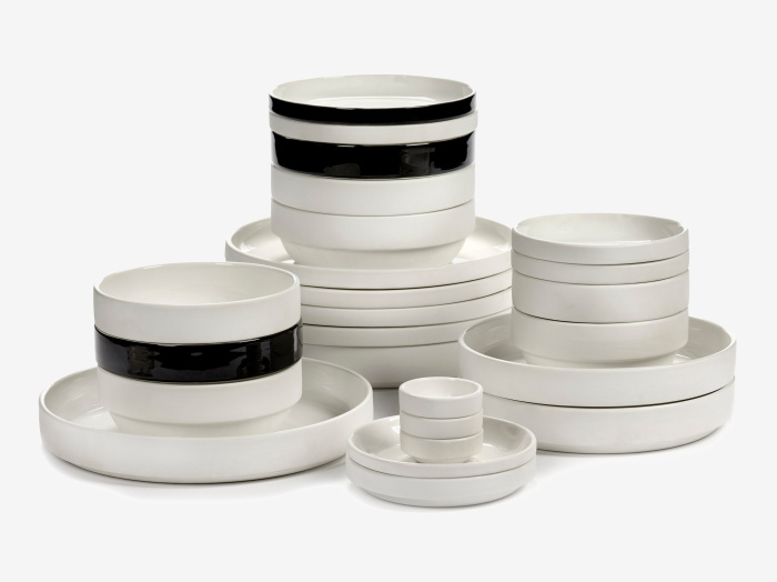 Набор из 4-х тарелок Plate Low White Matt Passe-Partout by Vincent Van Duysen, Serax