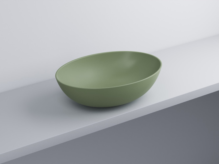 Накладная раковина без перелива Era Eco On Top Bowl Ø58, Cielo
