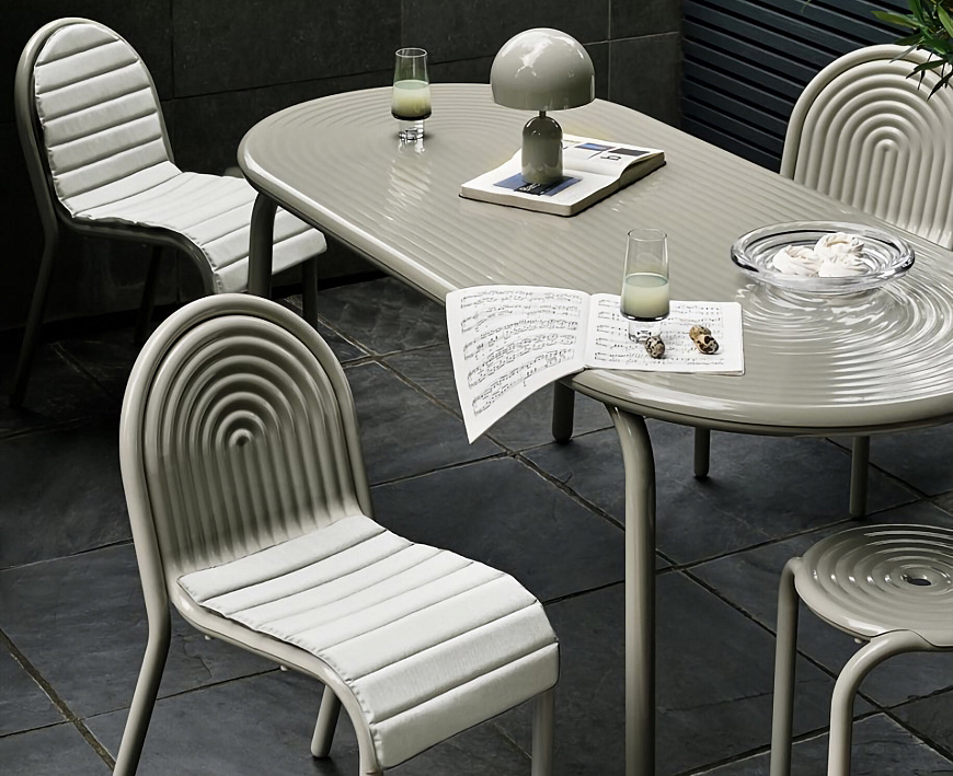 Стол Groove Obround Putty, Tom Dixon