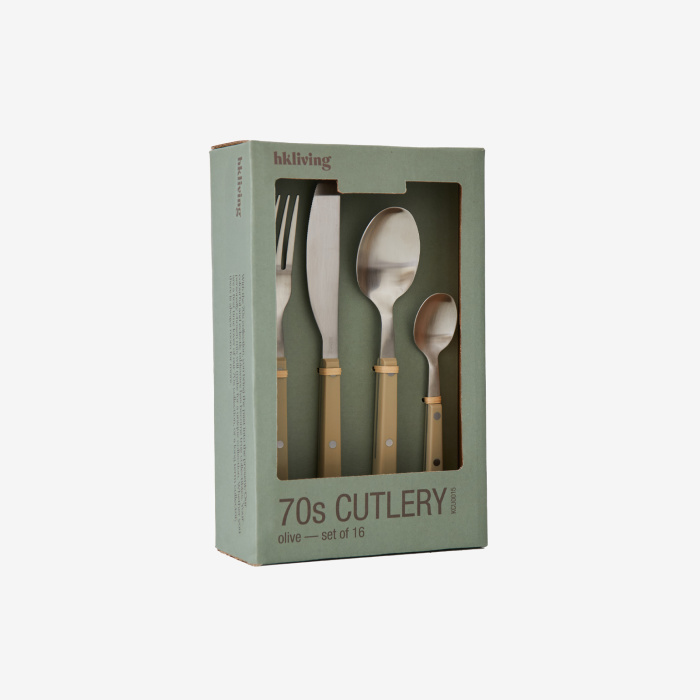 Набор столовых приборов 70s cutlery: olive – set of 16, HKliving