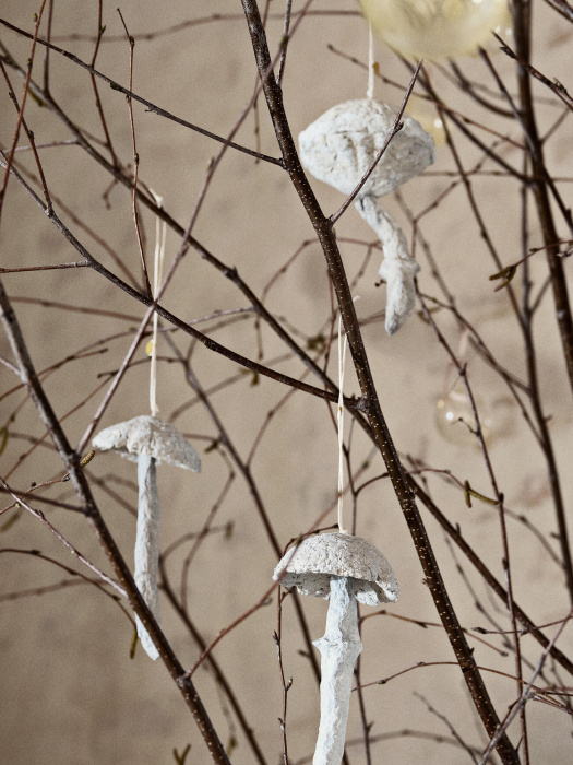 Набор из 4-х ёлочных игрушек Mushroom Ornaments — Set of 4, Ferm Living