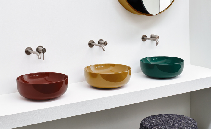 Накладная раковина без перелива Era On Top Bowl Ø45, Cielo