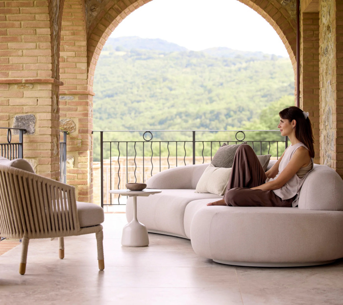 Модульный уличный диван Mellow, Cane-Line