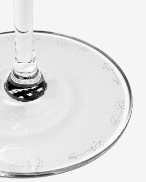 Набор из 4-х бокалов для красного вина Red Wine Glass Anemone Vaniglia Midnight Flowers by Marni, Serax