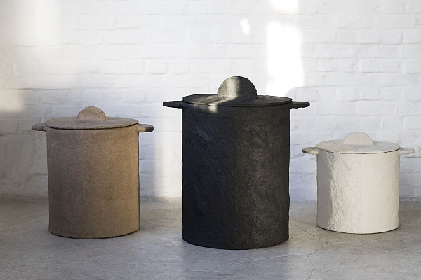 Кашпо Pot With Lid Paper Mache Earth by Marie Michielssen 