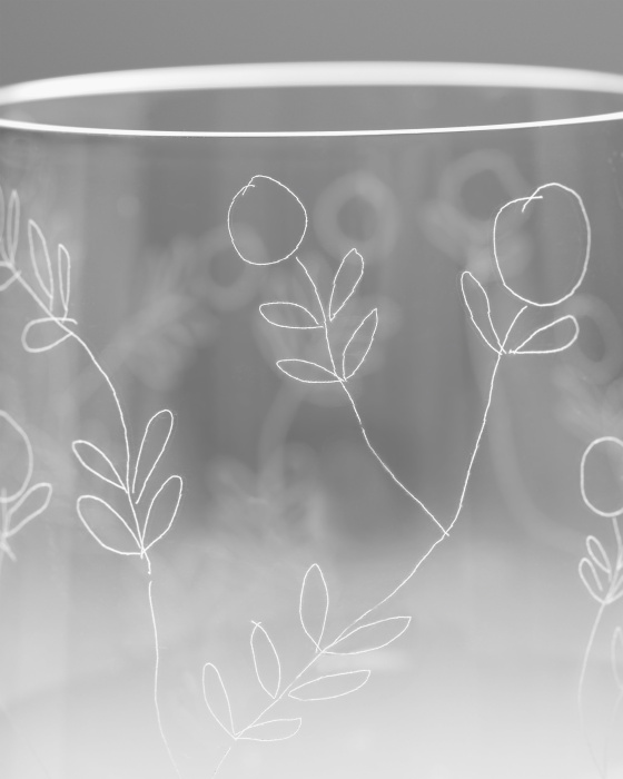 Набор из 4-х бокалов для белого вина White Wine Glass Mirtillo Tea Midnight Flowers by Marni, Serax