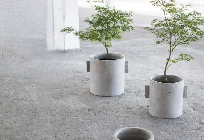 Кашпо Flowerpot Concrete Round Naturel by Marie Michielssen, Serax