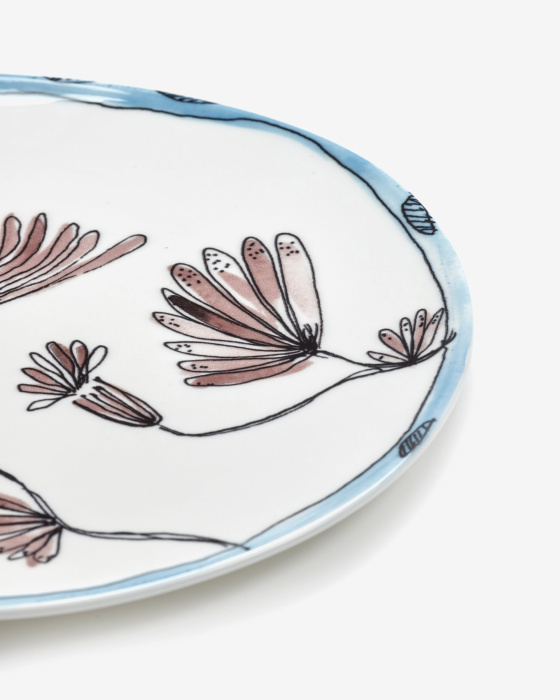 Набор из 2-х тарелок Plate Camelia Aubergine Midnight Flowers by Marni, Serax