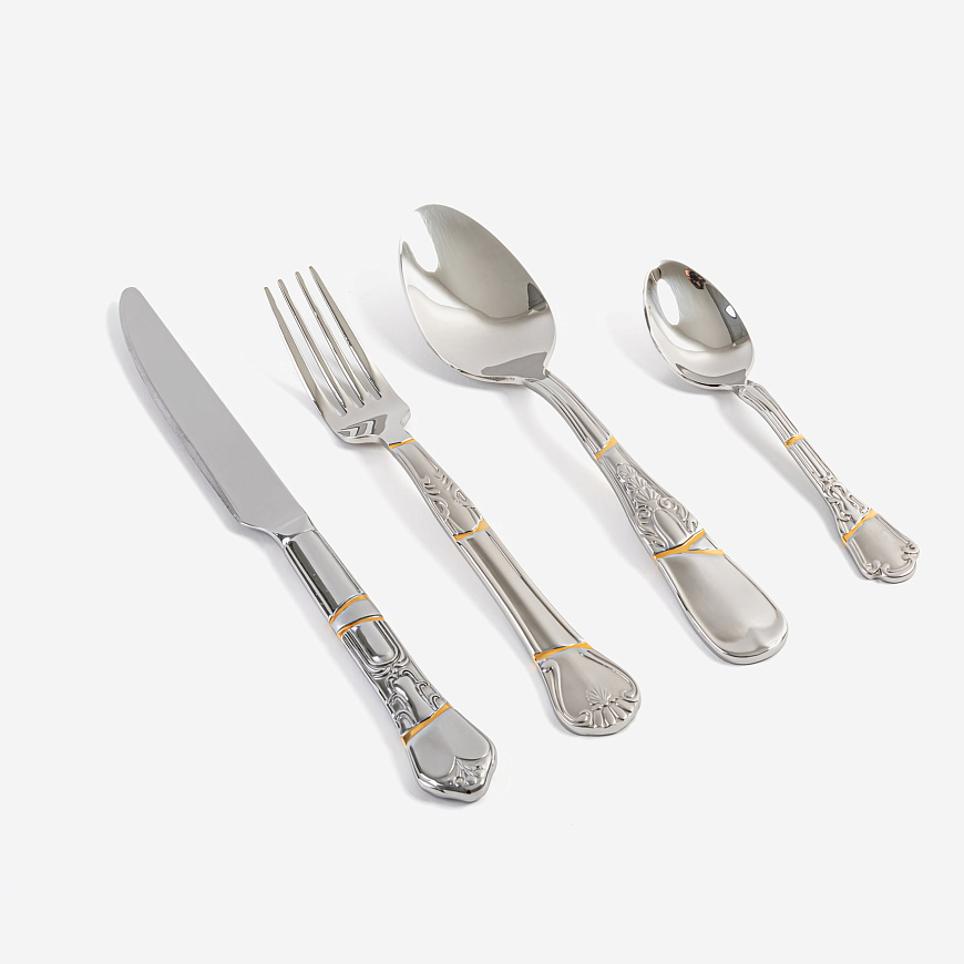 Набор из 4-х столовых приборов Kintsugi Cutlery, Seletti