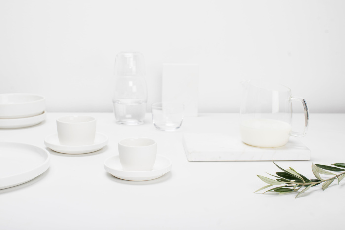 Набор из 4-х тарелок Plate Low White Matt Passe-Partout by Vincent Van Duysen, Serax