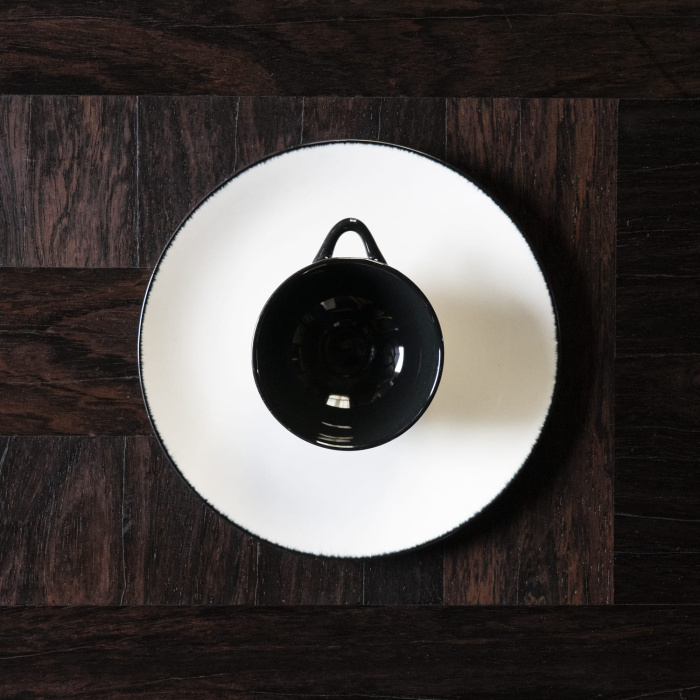 Блюдце Plate, 14, Dé Off-White/Black by Ann Demeulemeester, Serax