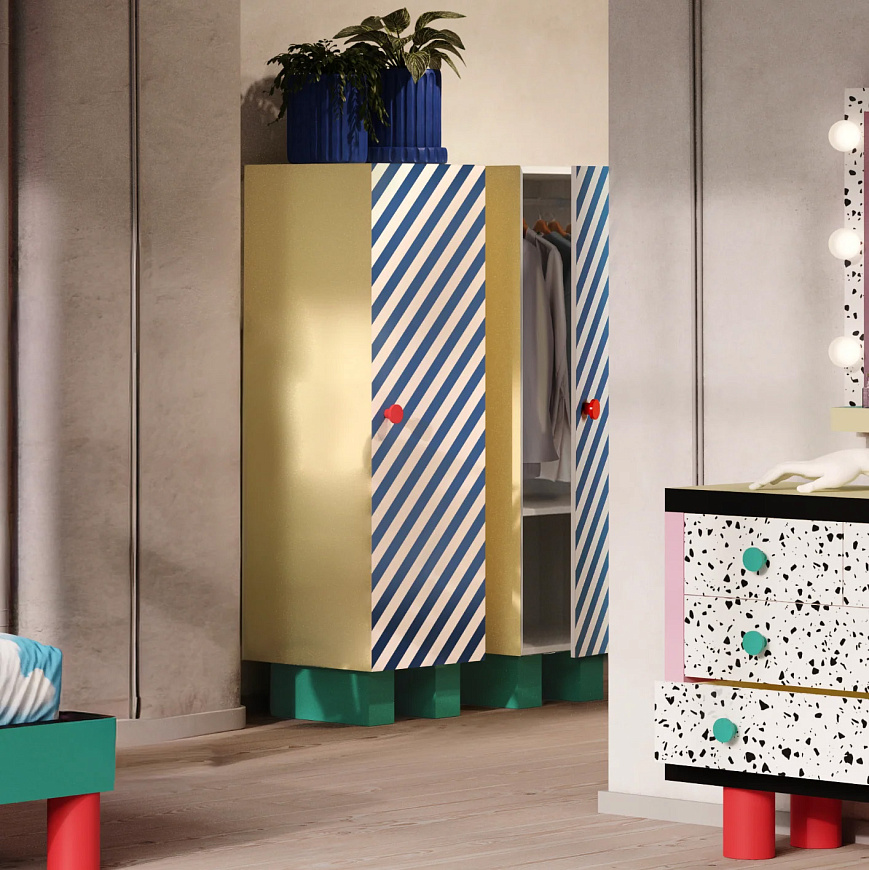 Шкаф Supercloset Blue Stripes, Seletti