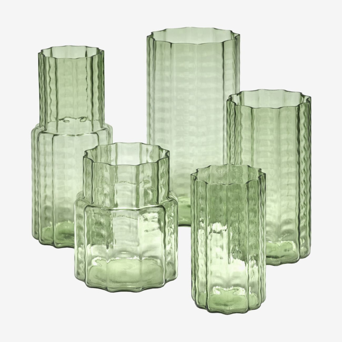 Ваза Vase Waves Green Transparent, Serax