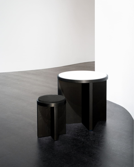 Табурет Stool With Black Cushion Tabu, Serax
