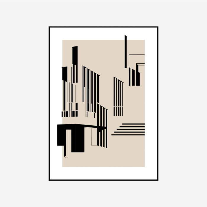 Иллюстрация Abstraction – Neues Museum, Kristina Dam Studio