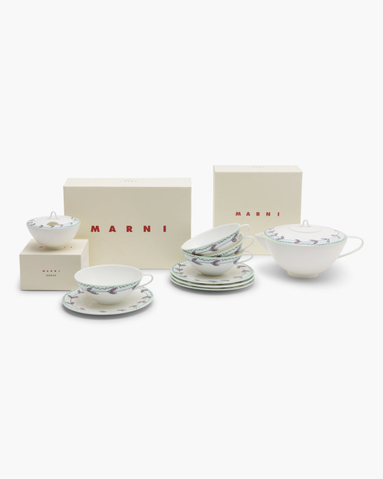 Чайный набор из 6 предметов Tea Set 6 pieces Blossom Milk Midnight Flowers, Serax