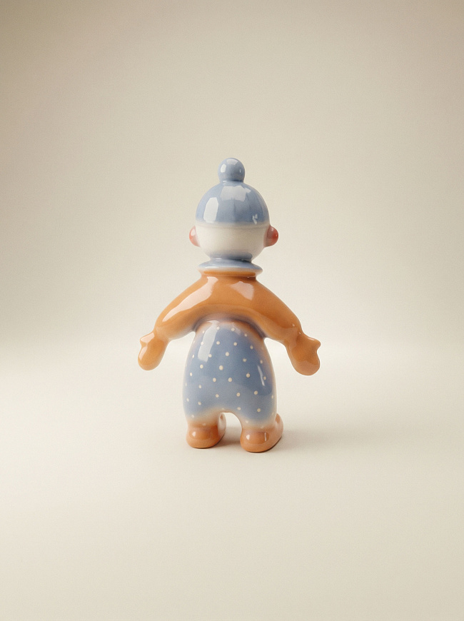 Скульптура Лыжник сине-оранжевый, Valeria Bondarenko / POVEDAII