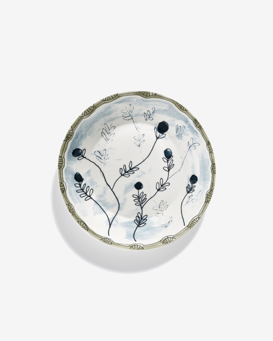 Набор из 2-х глубоких тарелок Deep Plate L Mirtillo Tea Midnight Flowers by Marni, Serax