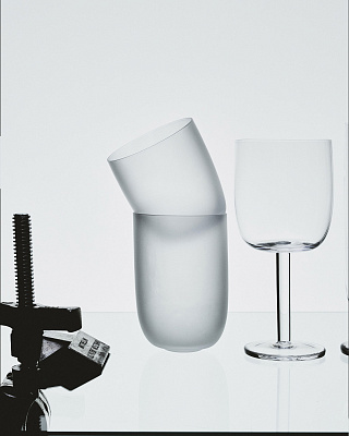Набор из 4-х стаканов Glass Frosted White Base 