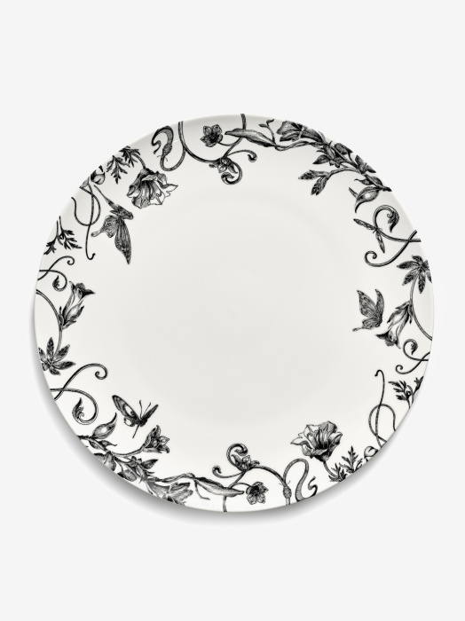 Тарелка Dinner plate floral fantasy white-black Unity, Serax