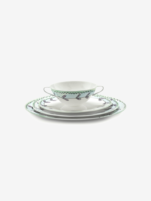 Набор из 2-х тарелок Plate Blossom Milk Midnight Flowers by Marni, Serax