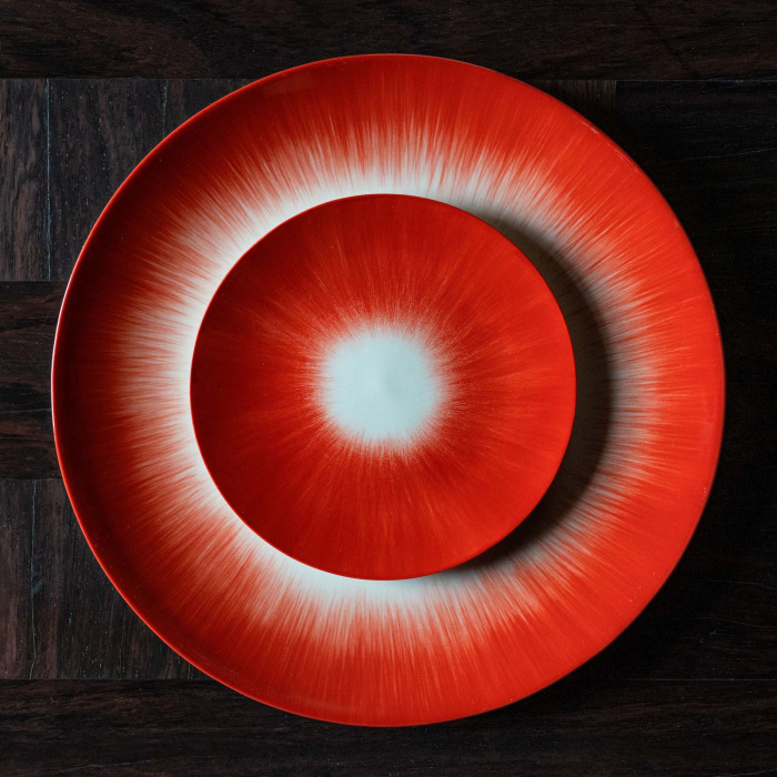 Тарелка Plate, 24, Dé Off-White/Black by Ann Demeulemeester, Serax