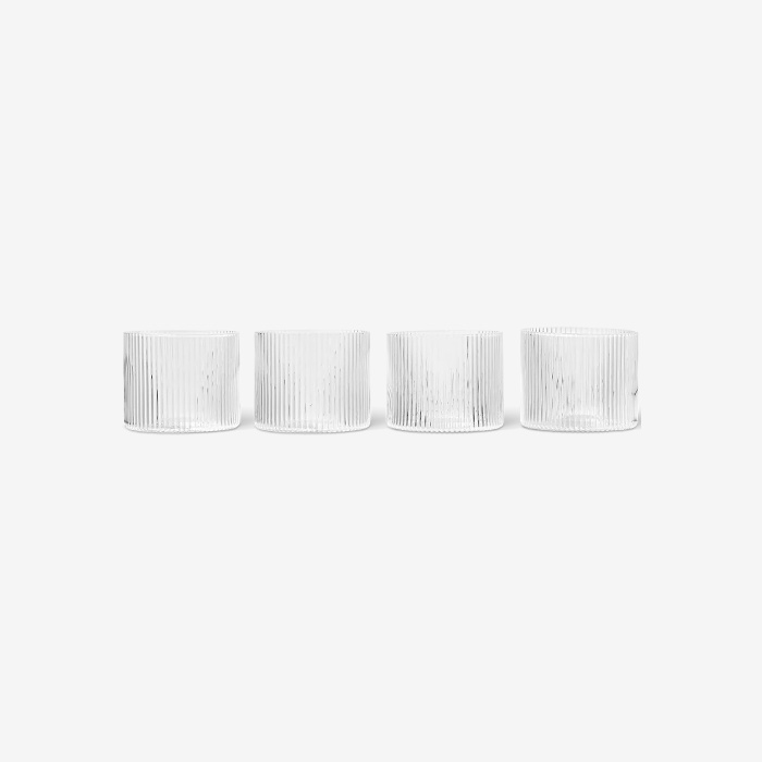 Набор из 4 стаканов Ripple Low Glasses, Ferm Living