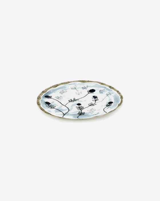 Набор из 2-х тарелок Plate Mirtillo Tea Midnight Flowers by Marni, Serax