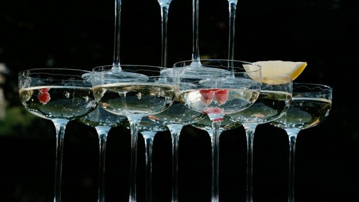 Набор из 4-х бокалов для шампанского Champagne Coupe Anemone Vaniglia Midnight Flowers by Marni, Serax