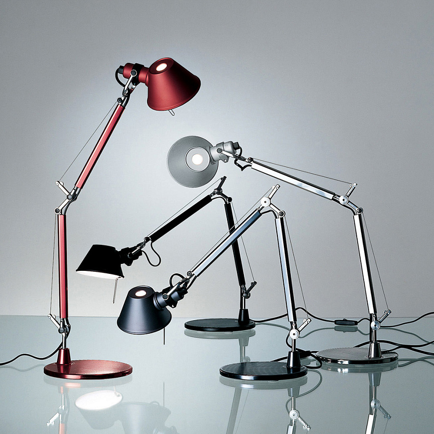 Настольная лампа Tolomeo Micro Anodized red A011810, Artemide