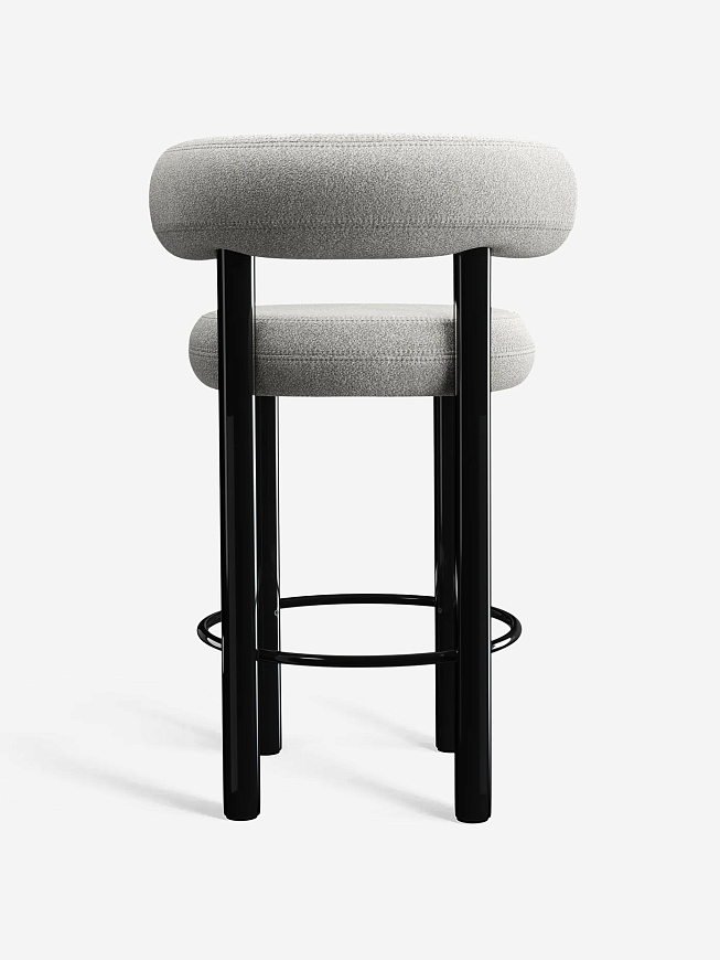 Полубарный стул Fat Wood 65cm Grey, Tom Dixon