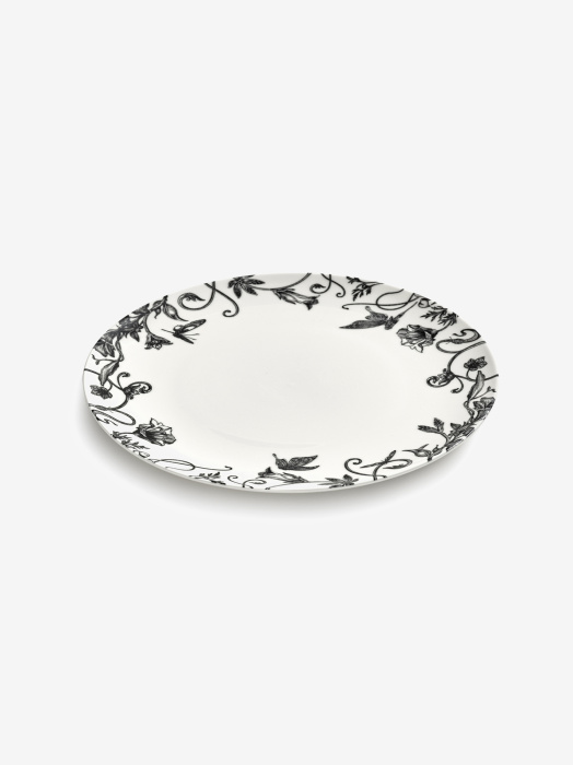 Тарелка Starter plate floral fantasy white-black Unity, Serax