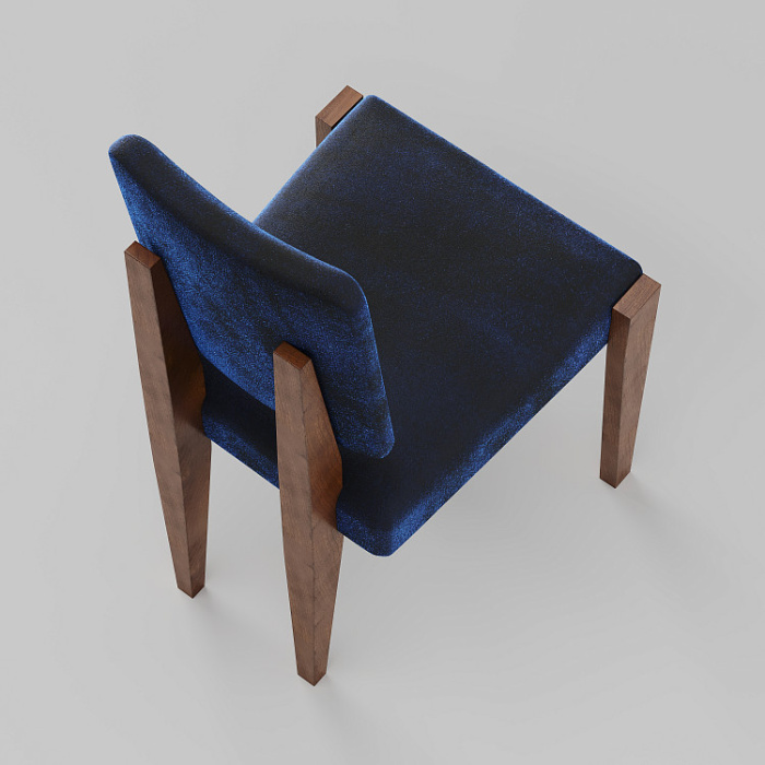 Стул Amal Chair с прямоугольной спинкой, MODÉNATURE