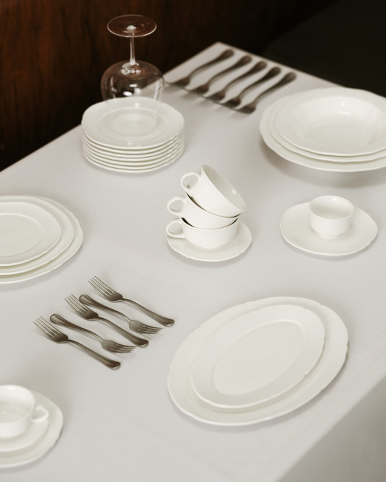 Блюдце Saucer Coffee Cup White Silhouette, Serax