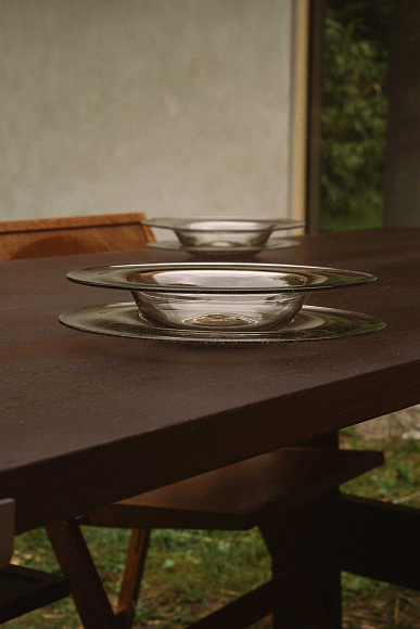 Набор из 2-х глубоких тарелок Isle Glass Shallow Bowl Set of Two, Frama