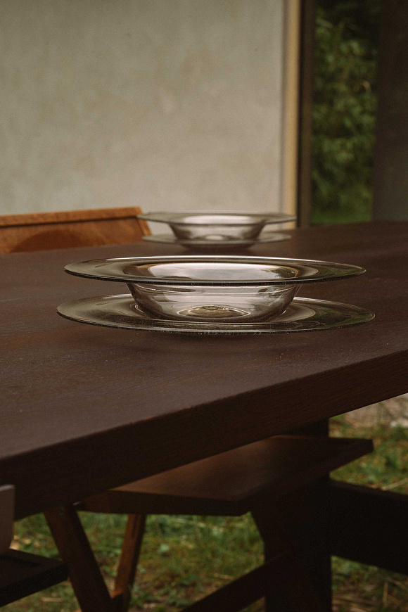 Набор из 2-х глубоких тарелок Isle Glass Shallow Bowl Set of Two, Frama