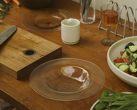 Набор из 2-х глубоких тарелок Isle Glass Shallow Bowl Set of Two, Frama
