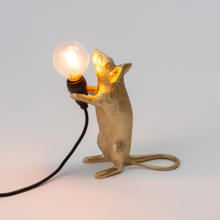 Настольный светильник Mouse Lamp Step Gold, Seletti