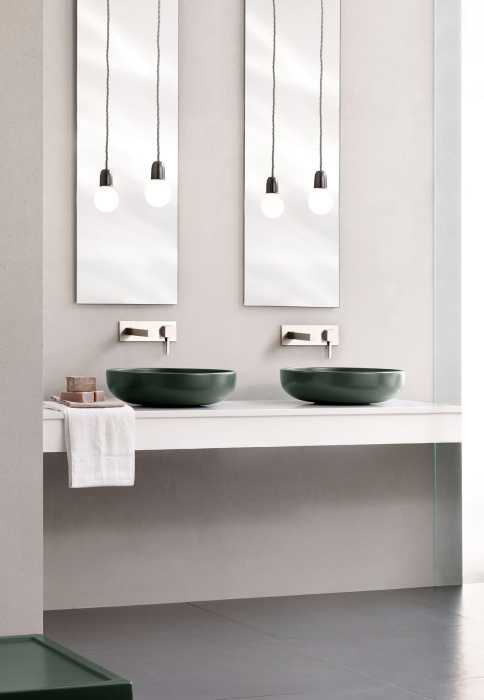 Накладная раковина без перелива Shui On Top Bowl Without Overflow Ø45, Cielo