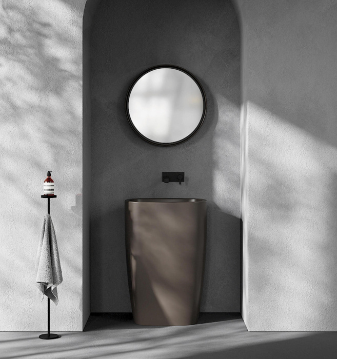 Отдельностоящая раковина с переливом Milk Freestanding Washbasin, NIC Design