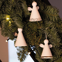 Декоративная подвеска-колокольчик Bell Angel — Golden polka dots, Räder