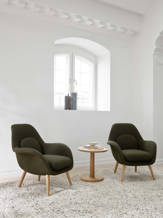 Кресло Swoon Lounge Petit Armchair Wood base, Fredericia