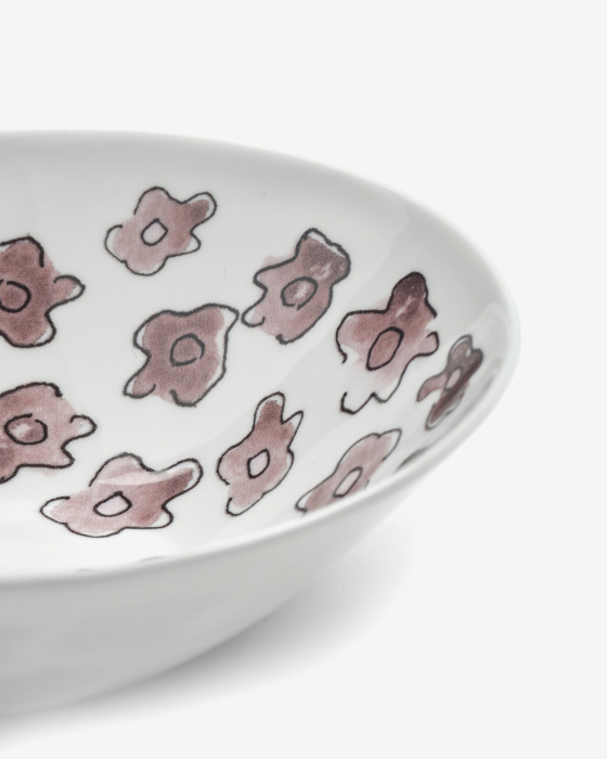 Набор из 2-х глубоких чаш Low Bowl S Dark Viola Midnight Flowers by Marni, Serax