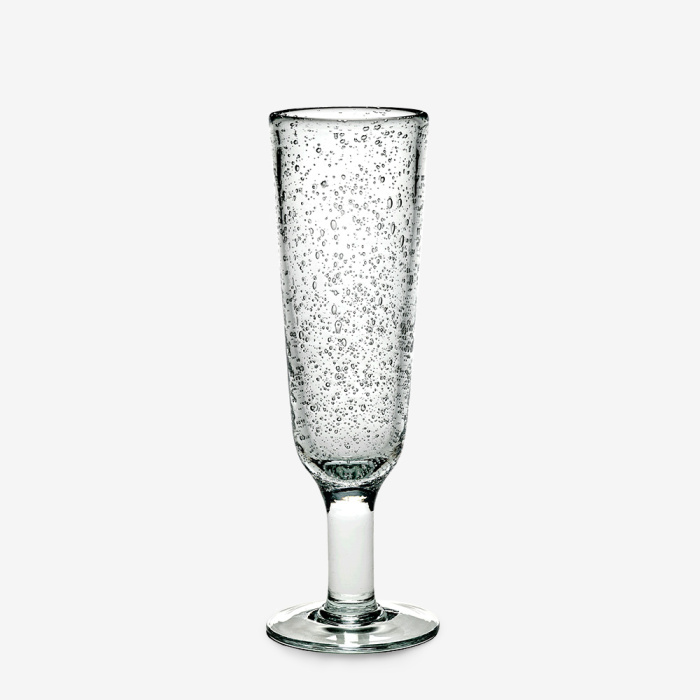 Бокал для шампанского Champagne Glass Transparent With Bubbles Pure, Serax