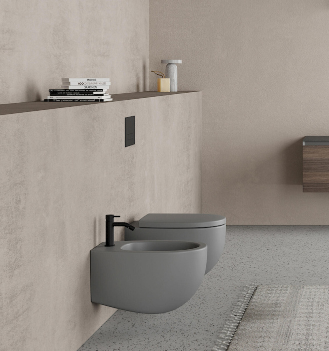 Подвесной унитаз Milk Rimless Wall-Hung Toilet безободковый, NIC Design