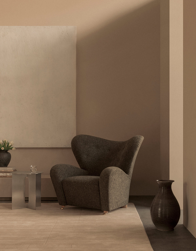 Стальной приставной столик Androgyne Side Table, Steel Base, Audo Copenhagen (ex. Menu)