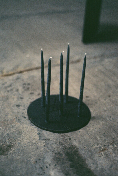 Подсвечник Candle holder blue steel Candelabra, Serax