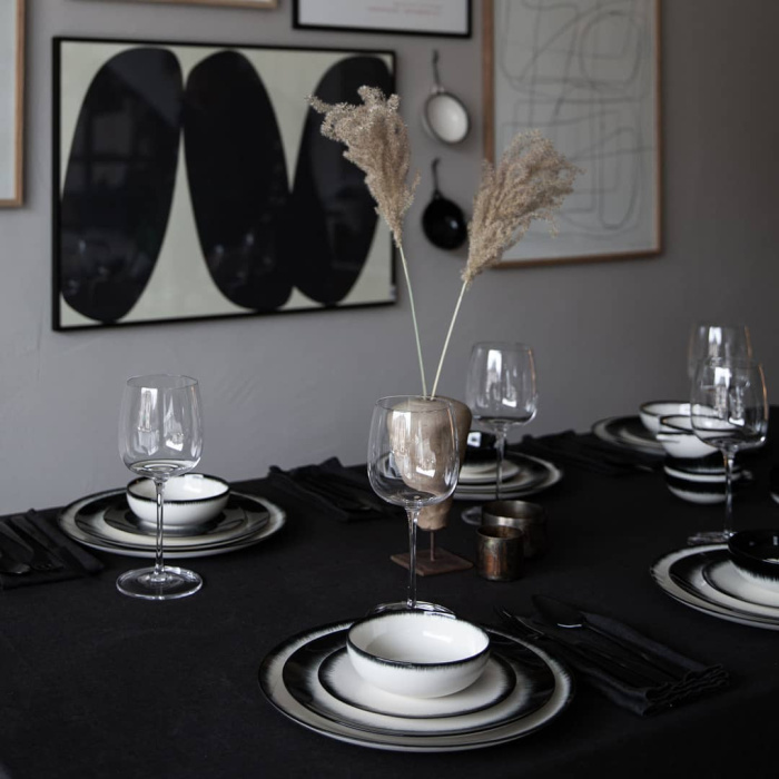 Глубокая тарелка High Plate, Dé Off-White/Black Var A by Ann Demeulemeester, Serax