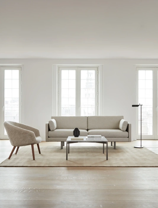 Кресло Ditzel Lounge Chair Wood base, Sheepskin, Fredericia